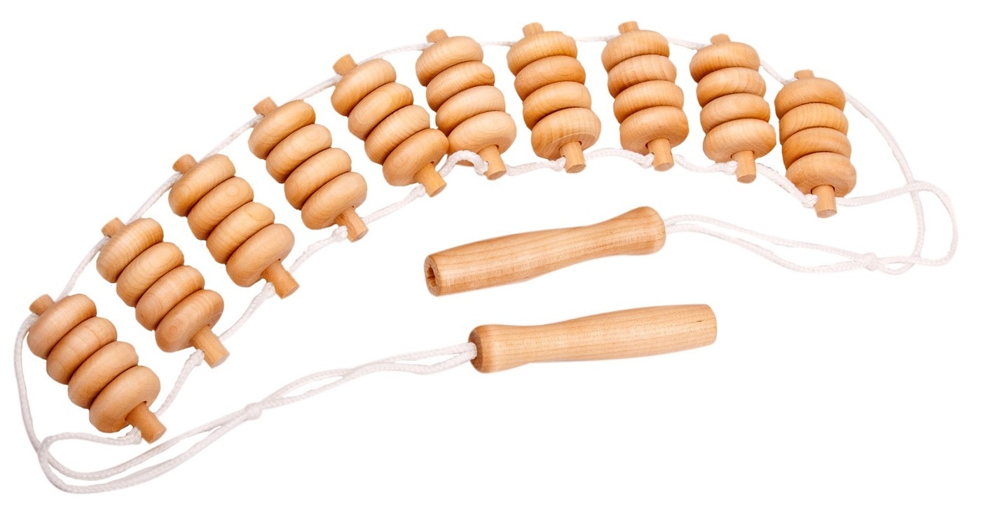 Массажер деревянный ER 1005 Ergopower, лента с шариками широкая купить в OrtoMir24